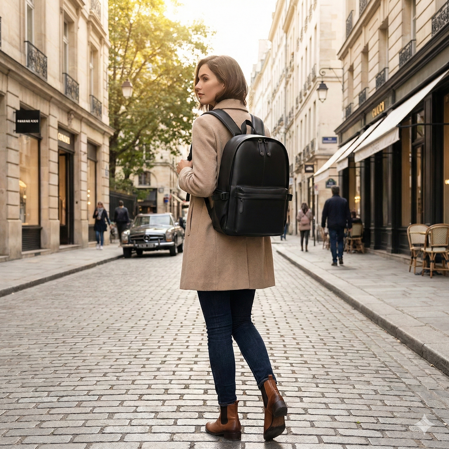 Sac à Dos Luxe Homme Cuir Noir