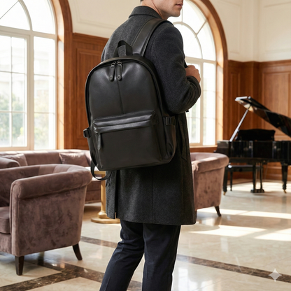 Sac à Dos Luxe Homme Cuir Noir