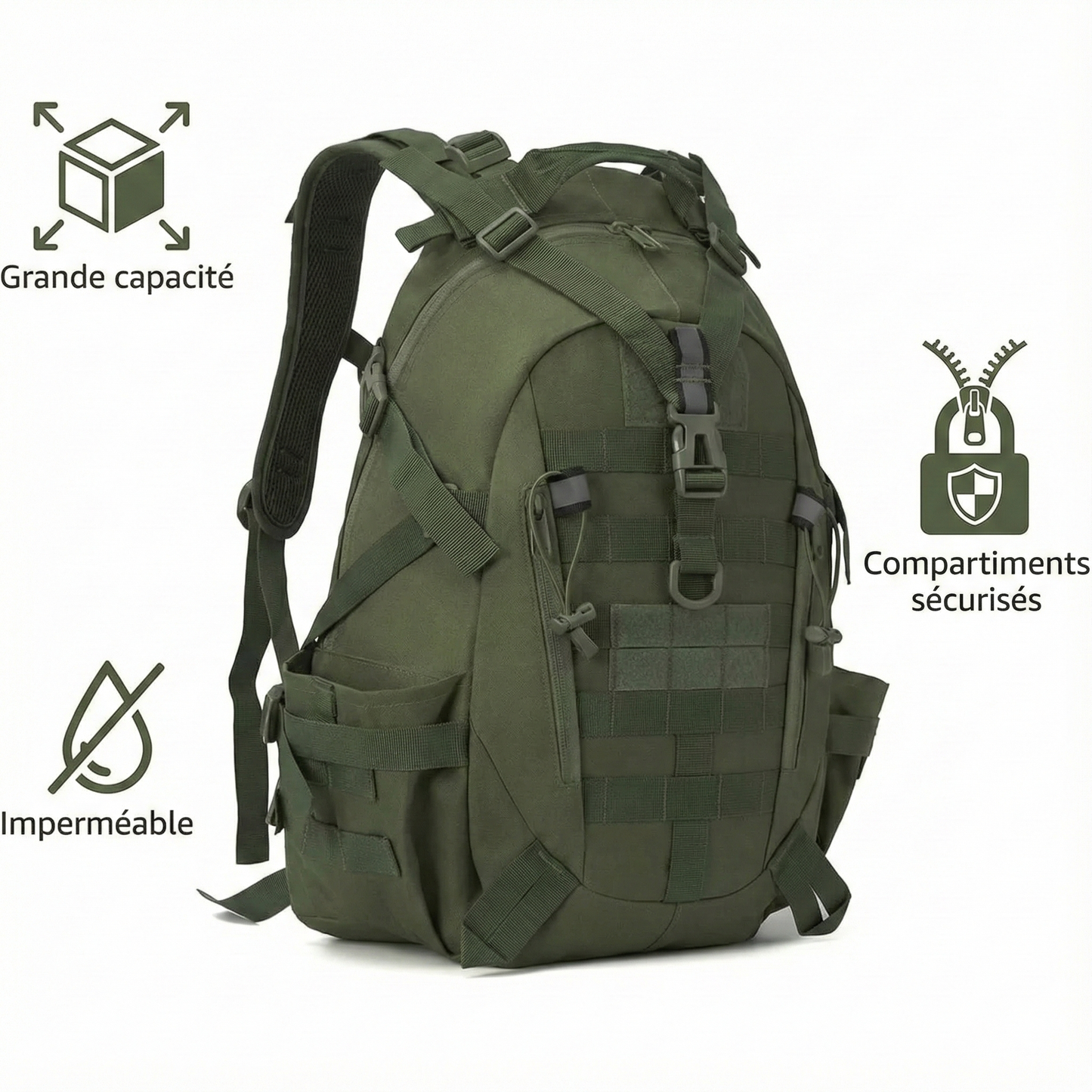 Sac à Dos Homme 40L Randonnée et Voyage