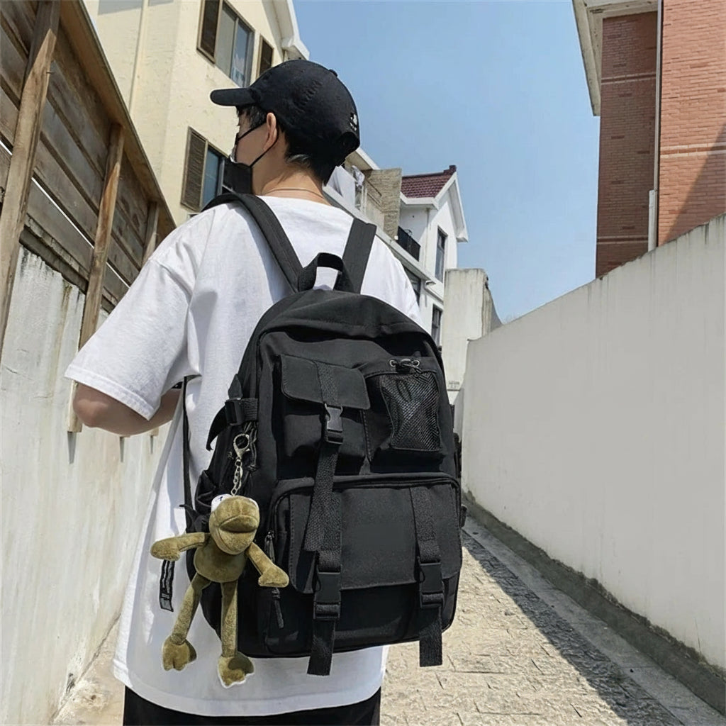 Sac à Dos Femme Noir Anti-Vol 30L Nylon