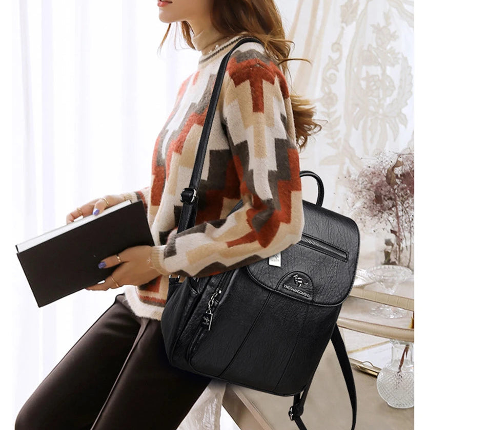 Sac à Dos Cuir Femme Chic 20L