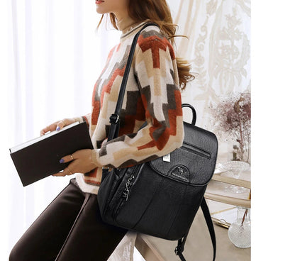 Sac à Dos Cuir Femme Chic 20L