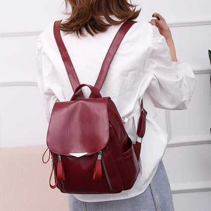 Sac à Dos Femme Cuir Luxe Double Zip
