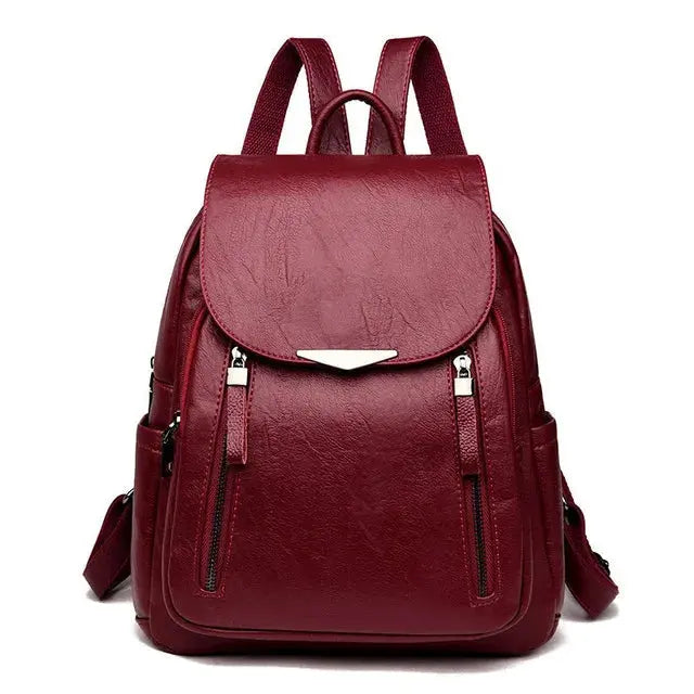 Sac à Dos Femme Cuir Luxe Double Zip