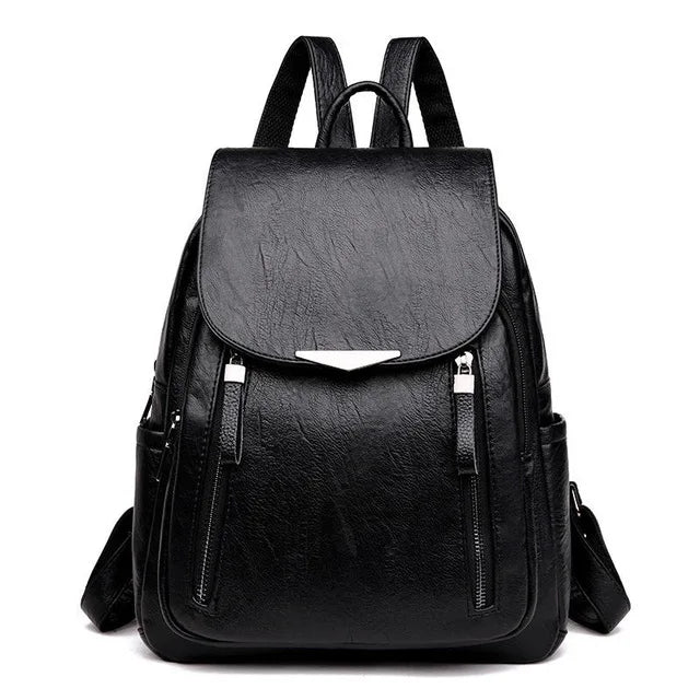 Sac à Dos Femme Cuir Luxe Double Zip