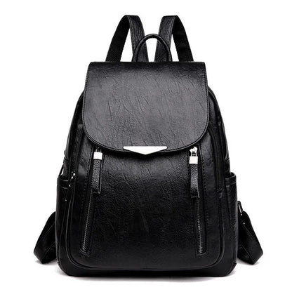 Sac à Dos Femme Cuir Luxe Double Zip