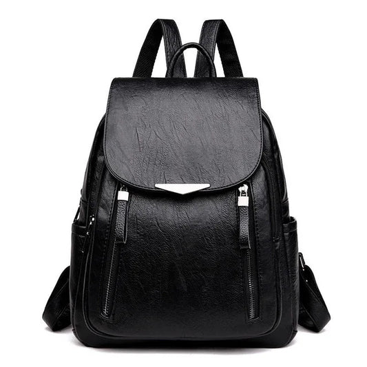 Sac à Dos Femme Cuir Luxe Double Zip