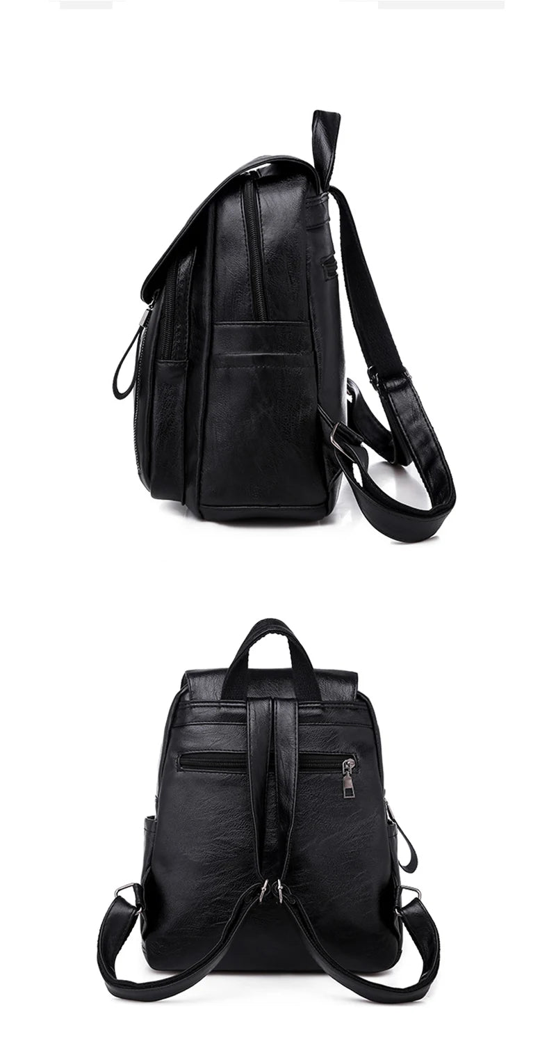 Sac à Dos Femme Cuir Luxe Double Zip