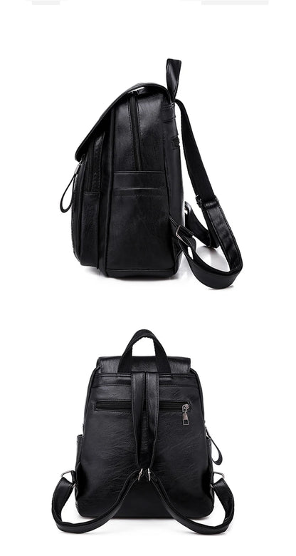 Sac à Dos Femme Cuir Luxe Double Zip