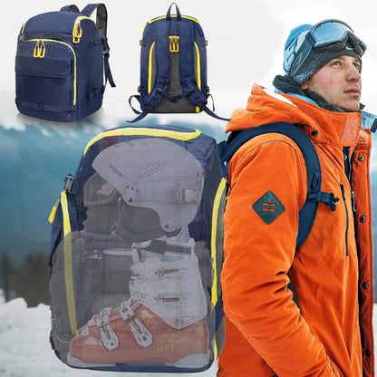 WESTTUNE Ski Boot Bag 50L Large Capacity Travel Backpack Waterproof Bag for Helmet Goggles Gloves Skis Snowboard & Accessories