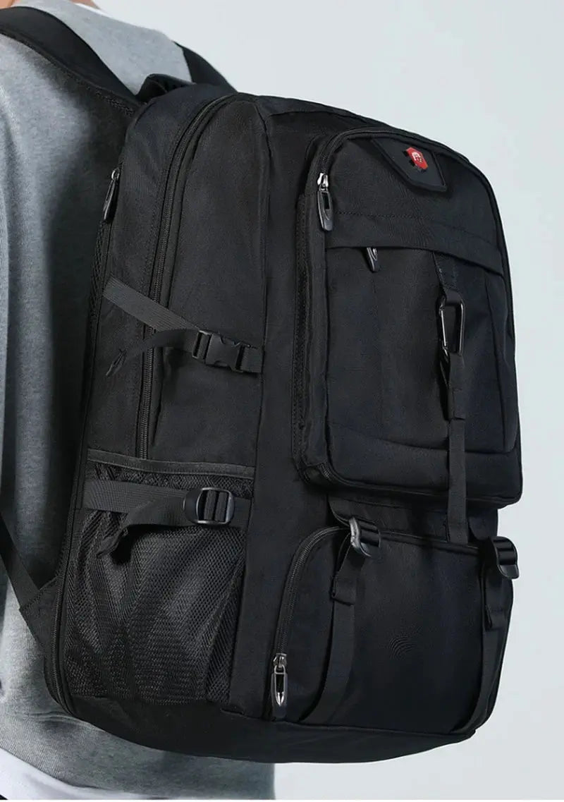 Sac à Dos Homme 40L Noir avec Compartiment Chaussures