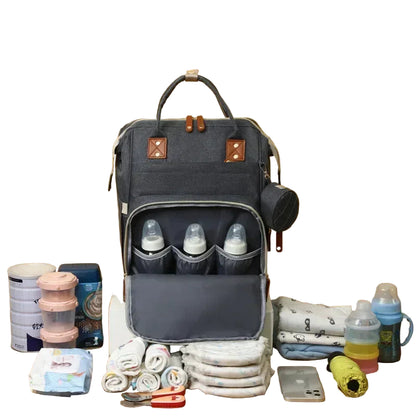 Sac à Dos à Langer Étanche USB avec Compartiments