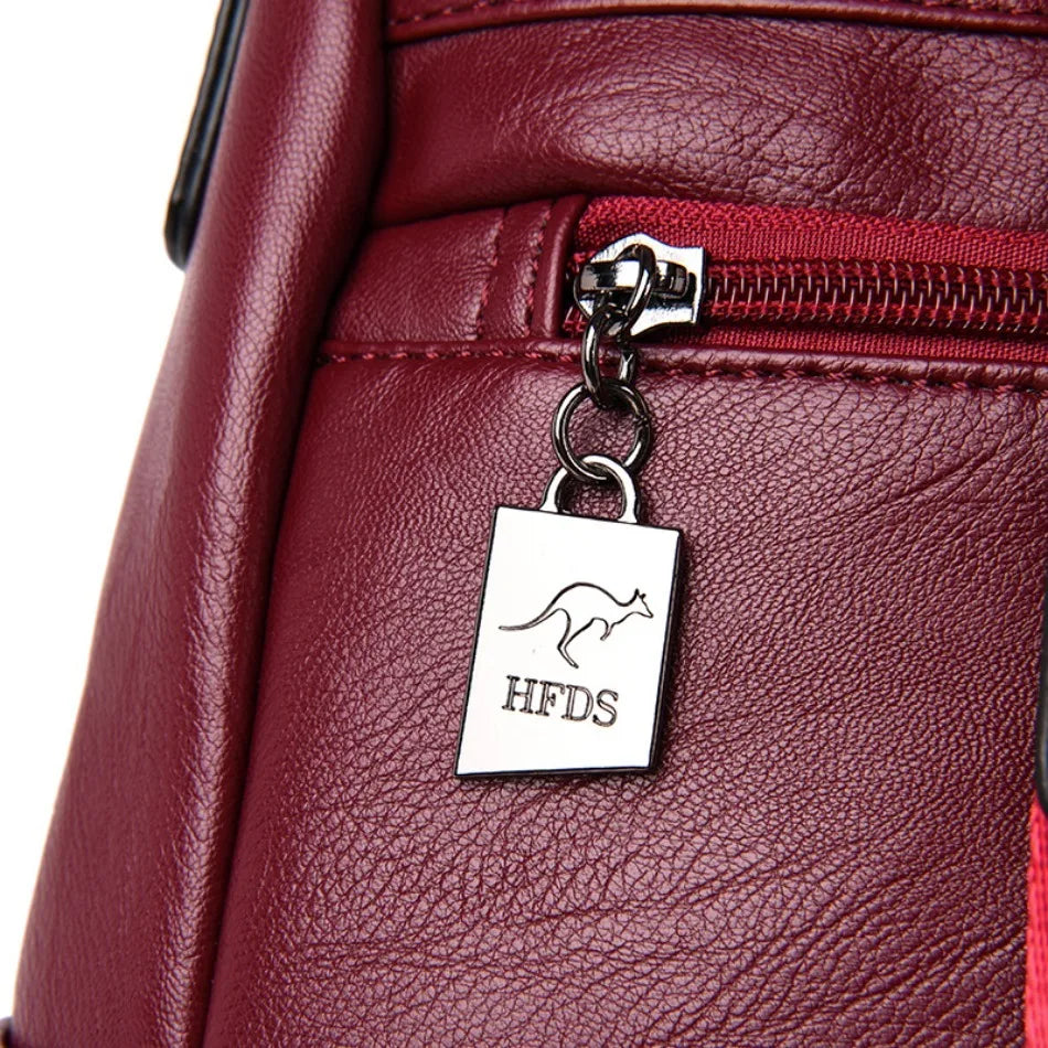 Sac à Dos Femme Cuir Anti-Vol Vintage