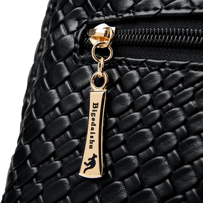 Sac à Dos Femme Chic Cuir Noir Vintage