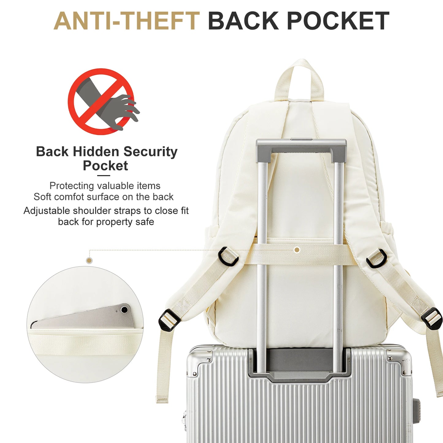 Sac à Dos Fille École Multi-Poches