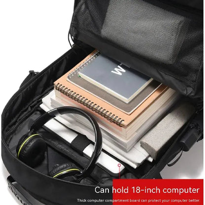 Sac à Dos Homme 40L Noir avec Compartiment Chaussures