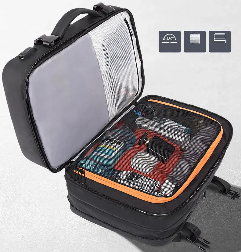 Sac à Dos voyage 17 Pouces Homme Extensible USB