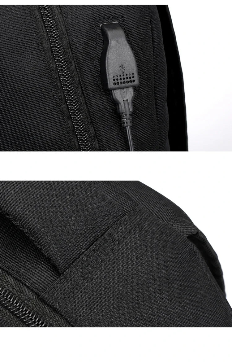 Sac à Dos école 30L Noir avec USB