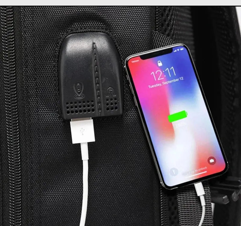 Sac à Dos Homme 40L Noir avec Compartiment Chaussures