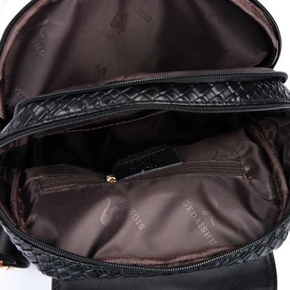 Sac à Dos Femme Chic Cuir Noir Vintage