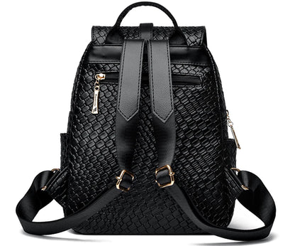 Sac à Dos Femme Chic Cuir Noir Vintage