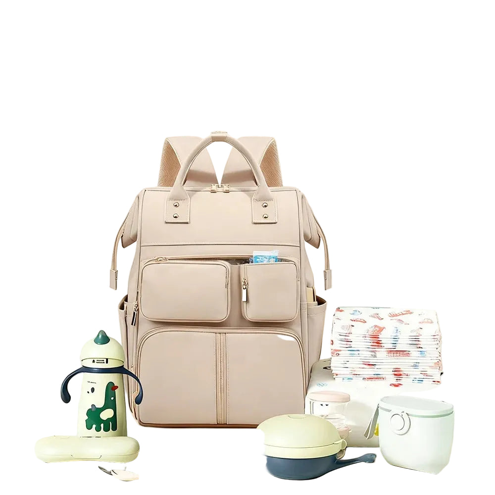 Sac à Dos à Langer Femme Multi-Poches